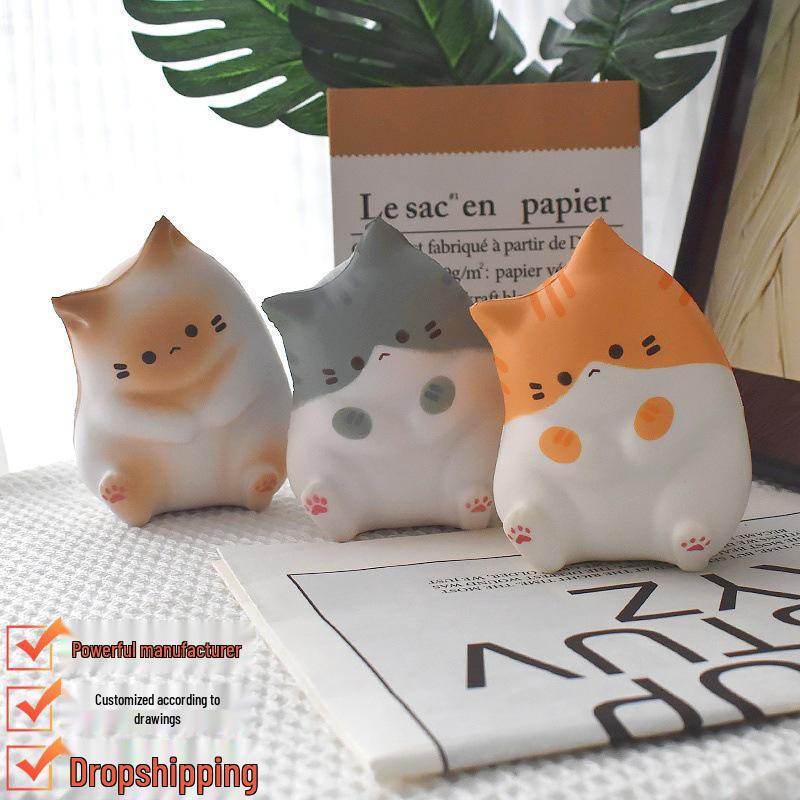 Cocoa Cat Slow Rebound Squeeze Toy – Stress Relief Office Ornament