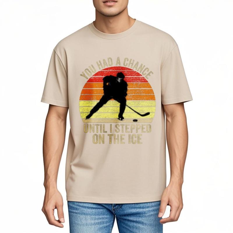 Short Sleeve Shirt Breathable Women Crew Neck t shirt Fashion You Had A Chance Until I Stepped On The Ice Anime Women Tshirt
