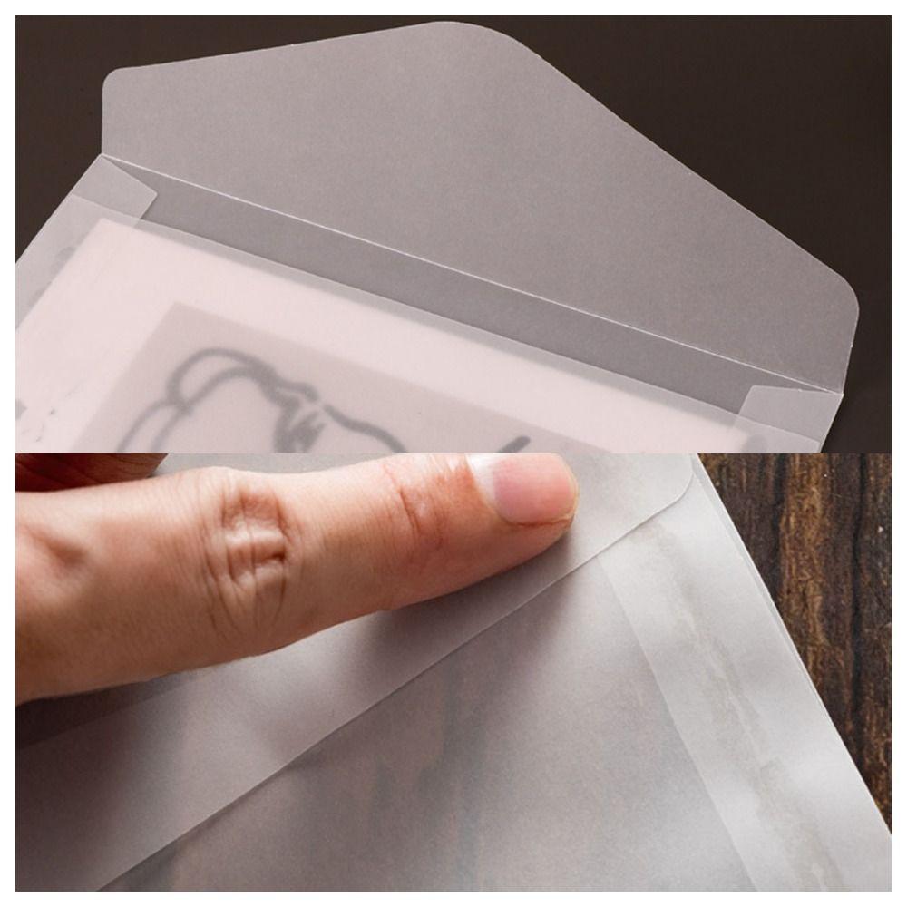 Semi Clear Transparent Envelope Scrub Card Packing Bag Fresh Blessing Thank Envelope  Greeting Card