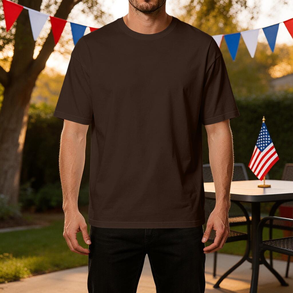 Men's Casual Short Sleeve T-Shirt Crew Neck Relaxed Fit Lightweight Plain Cotton Tee for Everyday Wear Sport and Leisure