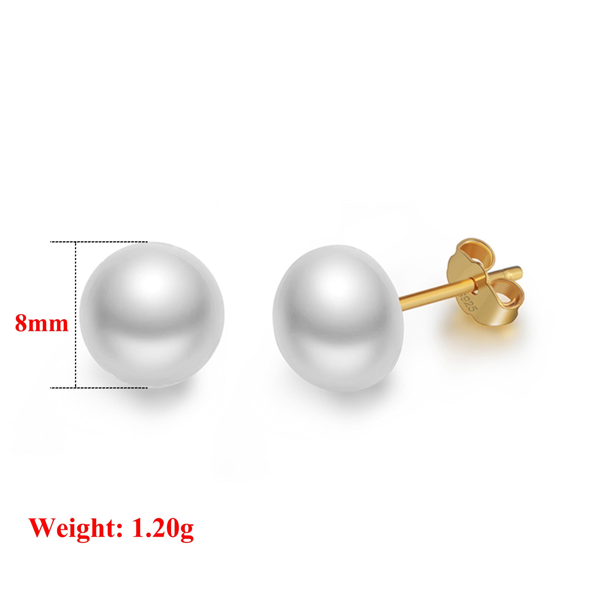 

EFFIE QUEEN S925 Silver Earrings Exquisite Ear Accessory With Pearl and Zirconia Star, Oval Heart Shaped Stud Earring Gift APE42