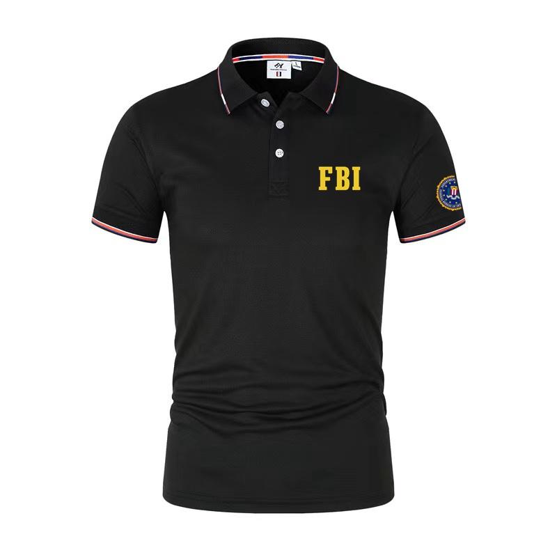 Men's Summer Polo Casual Breathable FBI Polo Shirt