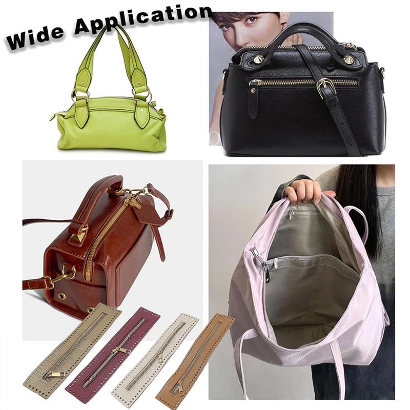 1PC PU 27cm Craft Supplies High Quality Double Sided for DIY Bags Leather Zipper Solid Zipper Sewing Accessories