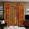 Piece Set High Definition Digital Printed Curtain Colorful Patchwork Style Curtainhome Decoration Bohemian Made Of Polyester Washable