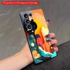 2DFlat Samsung Phone Case Abstract Layered Landscape Phone Case Applicable To Galaxy S23 S24 S25ULTRA S26 A12 A14 A15 A16 A54 A55
