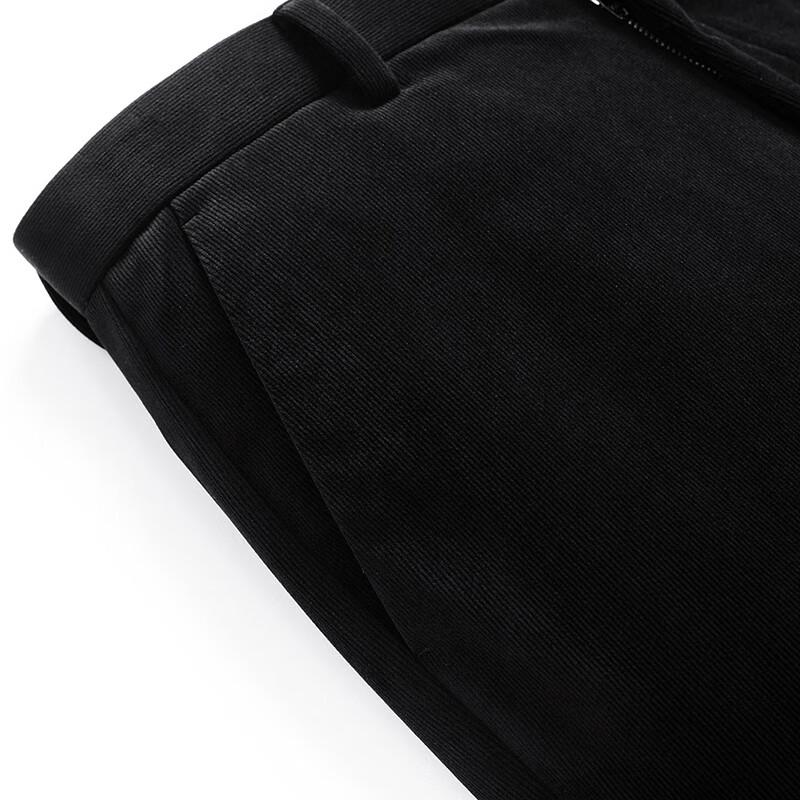 Qipilong Men's Corduroy Fleece-Lined Casual Pants