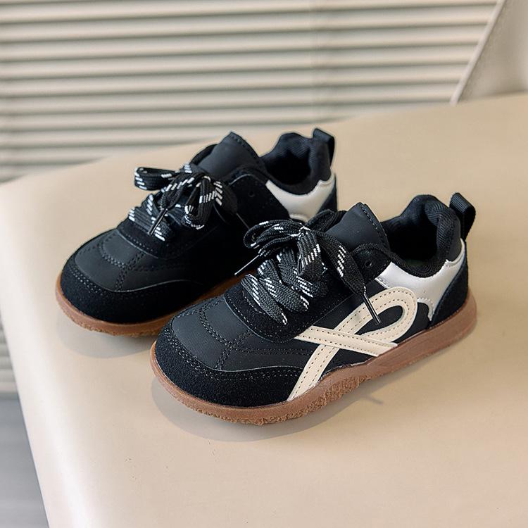 Girls' German training shoes Children's sports board shoes 2025 autumn new baby older children silver ballet style