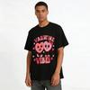 Retro Valentine Vibes Cute Couple Heart Graphic Casual Top Pure Cotton T-shirt
