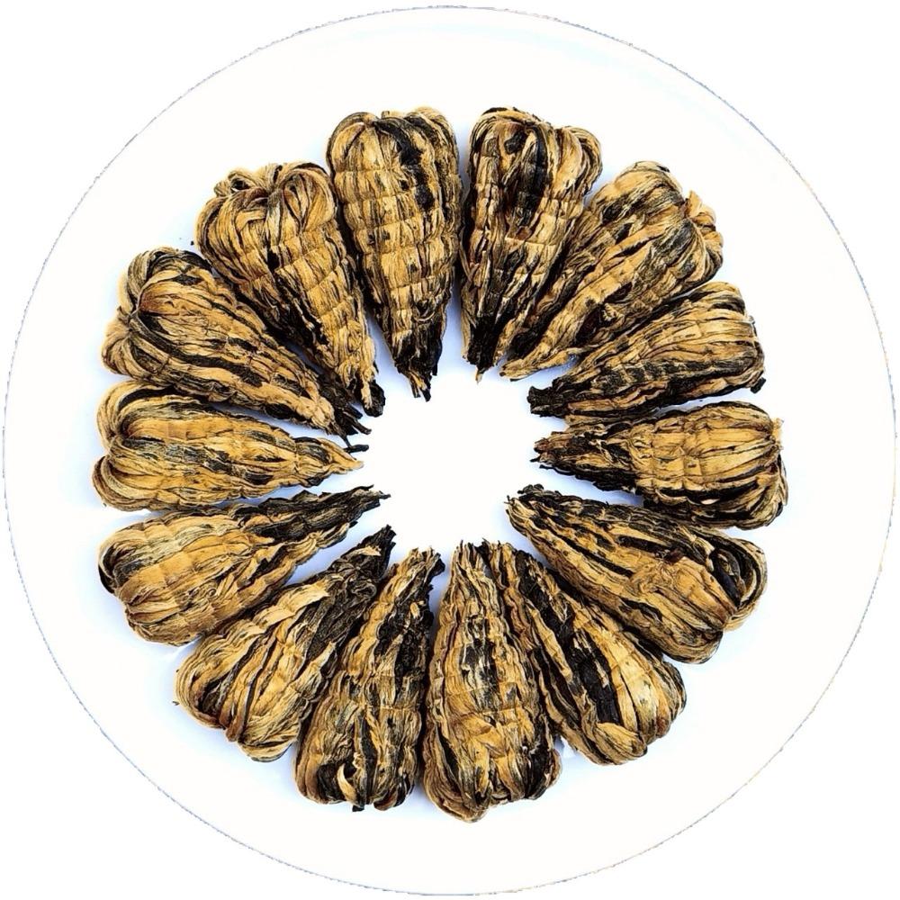 Wholesale Individually Packed Yunnan Fengqing Dianhong Handmade Lily Pagoda Golden Silk Honey Aroma Gongfu Tea 500g