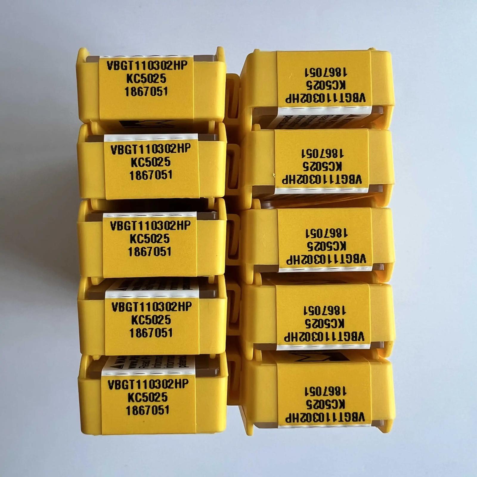 

Original / VBGT110302HP KC5025 / Industrial indexable Carbide Inserts 10 Pcs