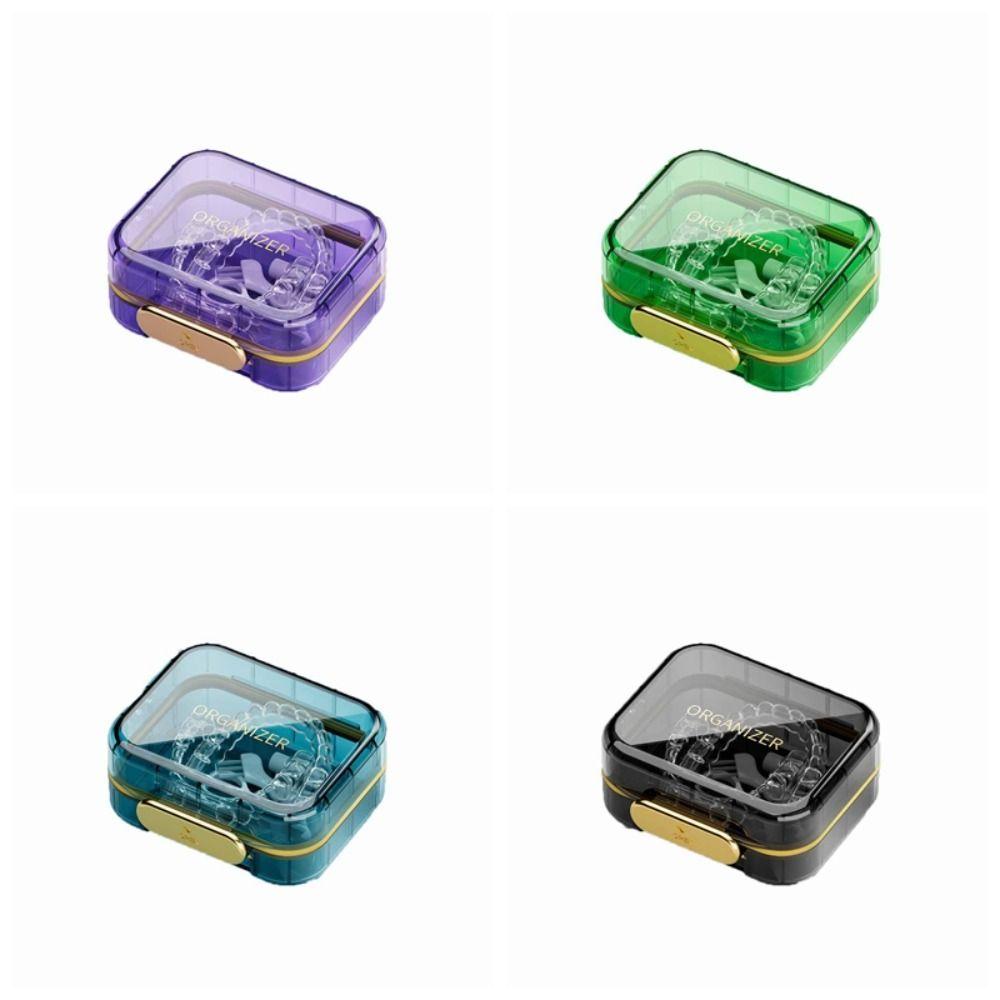 Transparent Invisible Braces Box Large Capacity False Teeth Holder Denture Storage Case Portable Waterproof