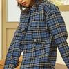 Vans Color-Block Plaid Logo Print Long Sleeve Shirt Women Tops Blue VN0A7TNT2T9