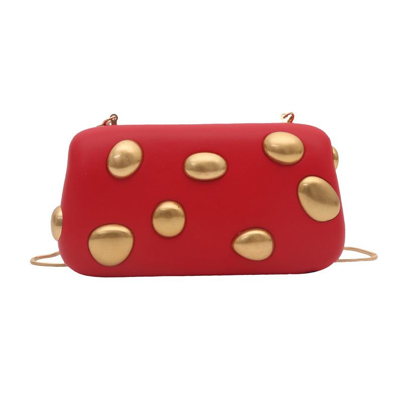 

Retro Underarm Bag for Women Rivet Decor Design Autumn Winter Versatile Texture Phone Bag Fashion One Shoulder Crossbody Bag