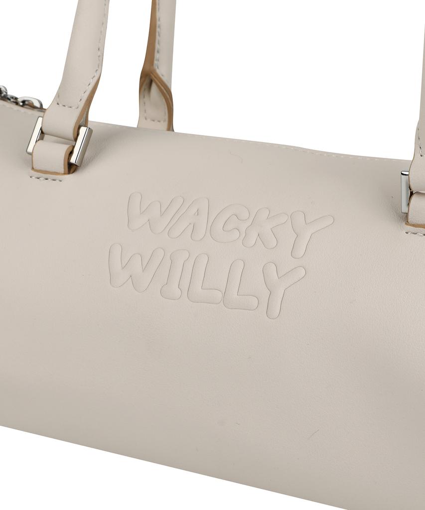 Wacky Willy Lily Volume Handle Cylindrical Bag Ivory