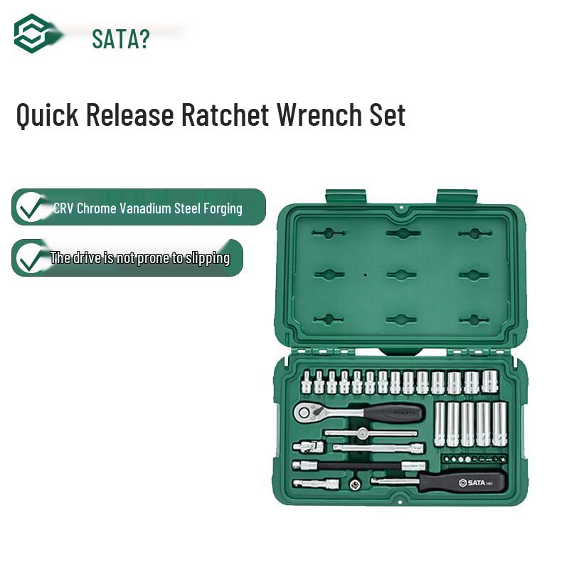 SATA 09001 Professional 36-Piece 6.3mm Socket Wrench Set