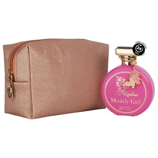 Moody Girl Long Luxury Perfume for Women I Zealous Perfume, 100 Ml with Chic Glitter Pouch Combo