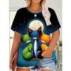 New women's T-shirt loose large size new printing