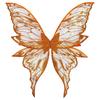 Glittery Butterfly Wings Costume Props - Elastic Strap Gold Stamp Decorated for Themed Party & Photography