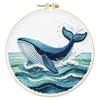 Animal DIY Stamped Embroidery Kit for Beginners Craft Lovers Gift Embroidery Starter Kit with Embroidery Hoop 29x29cm