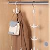 Plastic Multiarm Closet Hook With Rotating Fourclaw Design For Home Organization