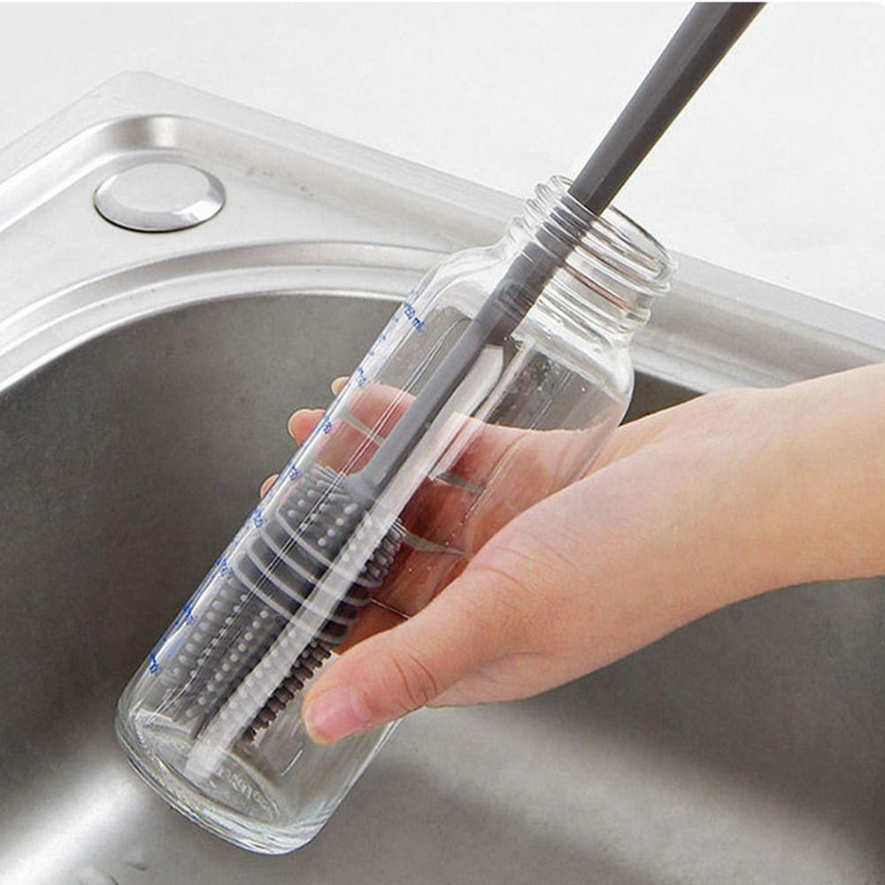 Multi-function Long Handle Scrubber Milk Bottle Brush Cup Scrubber Cleaning Tool Glass Cleaner