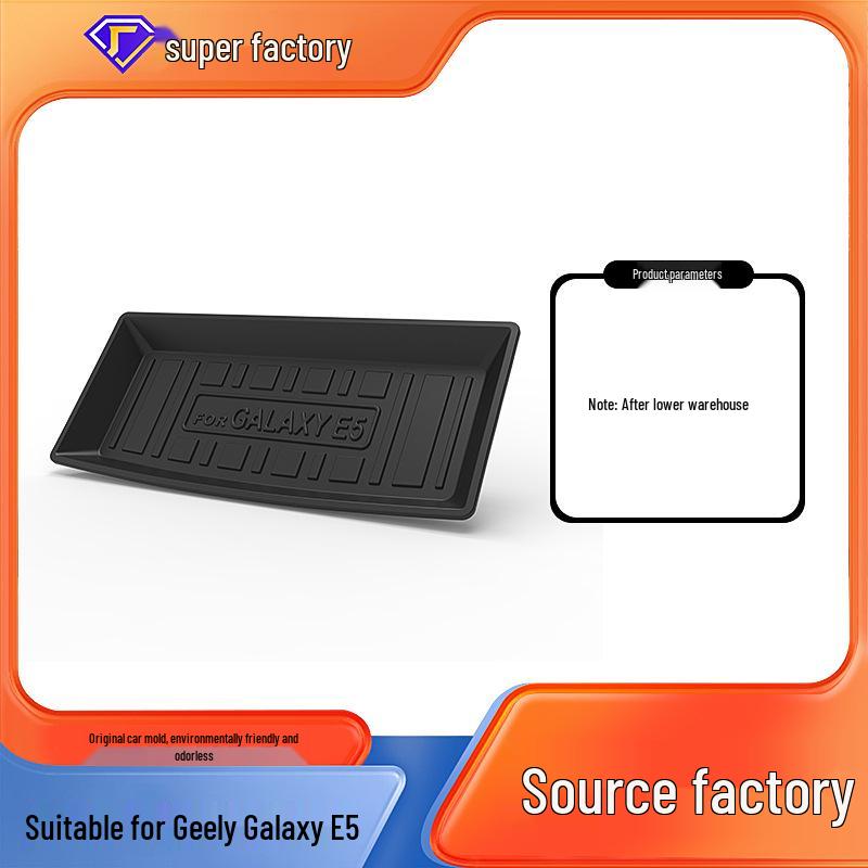 Waterproof & Wear-Resistant TPE Trunk Mat with Backrest Pad for Geely Galaxy L6/L7/E5/E8