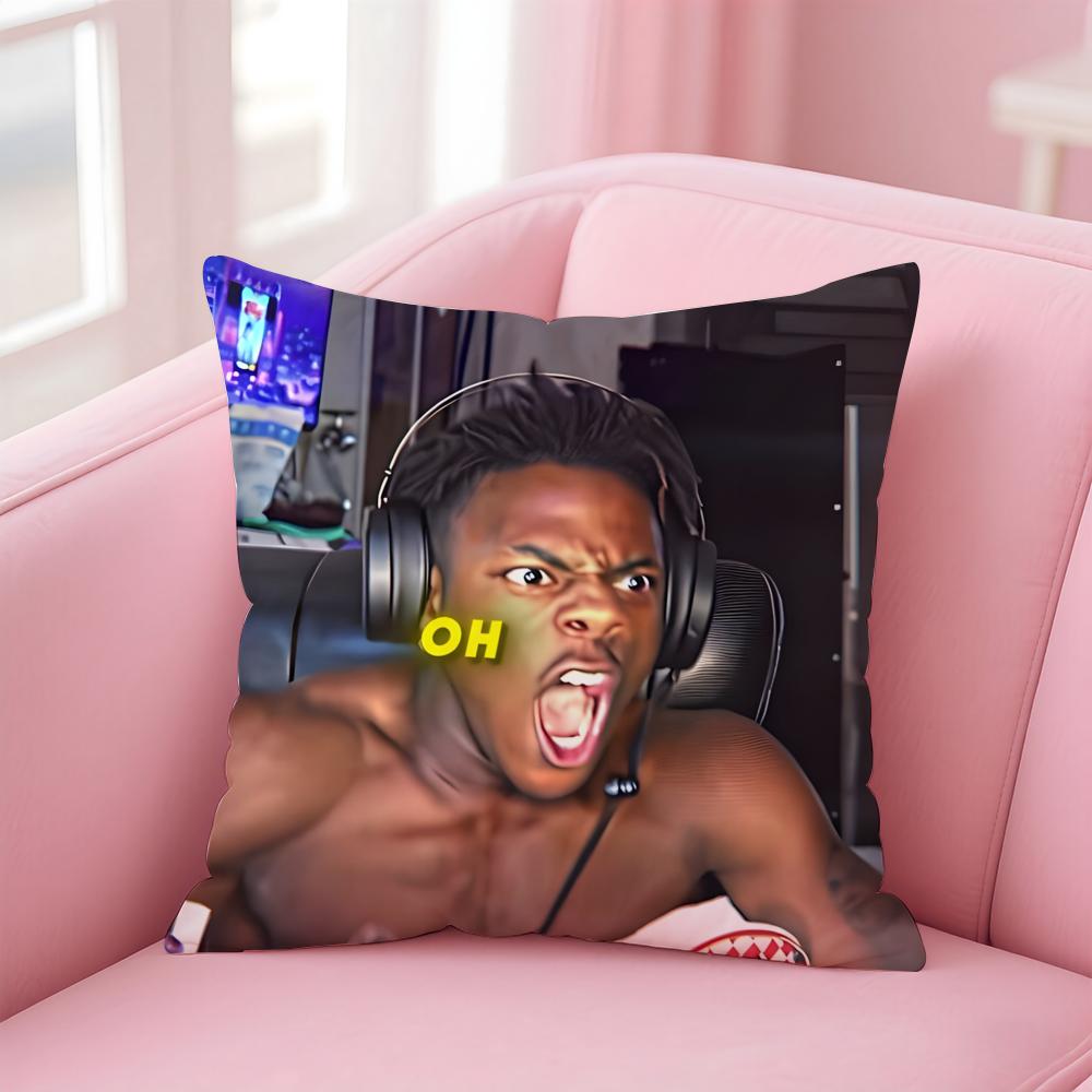 Streamer energico iShowSpeed Federa per Cuscino Morbida Tessuto Amichevole Cerniera a Scomparsa