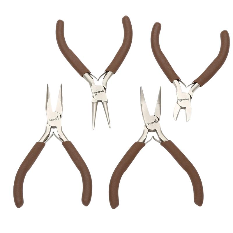 Coffee Handle Anti-slip Splicing and Fixing Jewelry Pliers Tools & Equipment Kit for DIY Jewelery Making Needlework