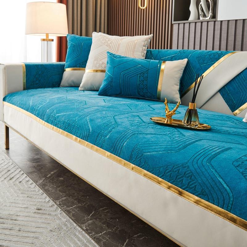 

Подушка для дивана из синели, универсальная легкая, роскошная и простота, современная нескользящая подушка, чехол для дивана, полотенце 70*70cm