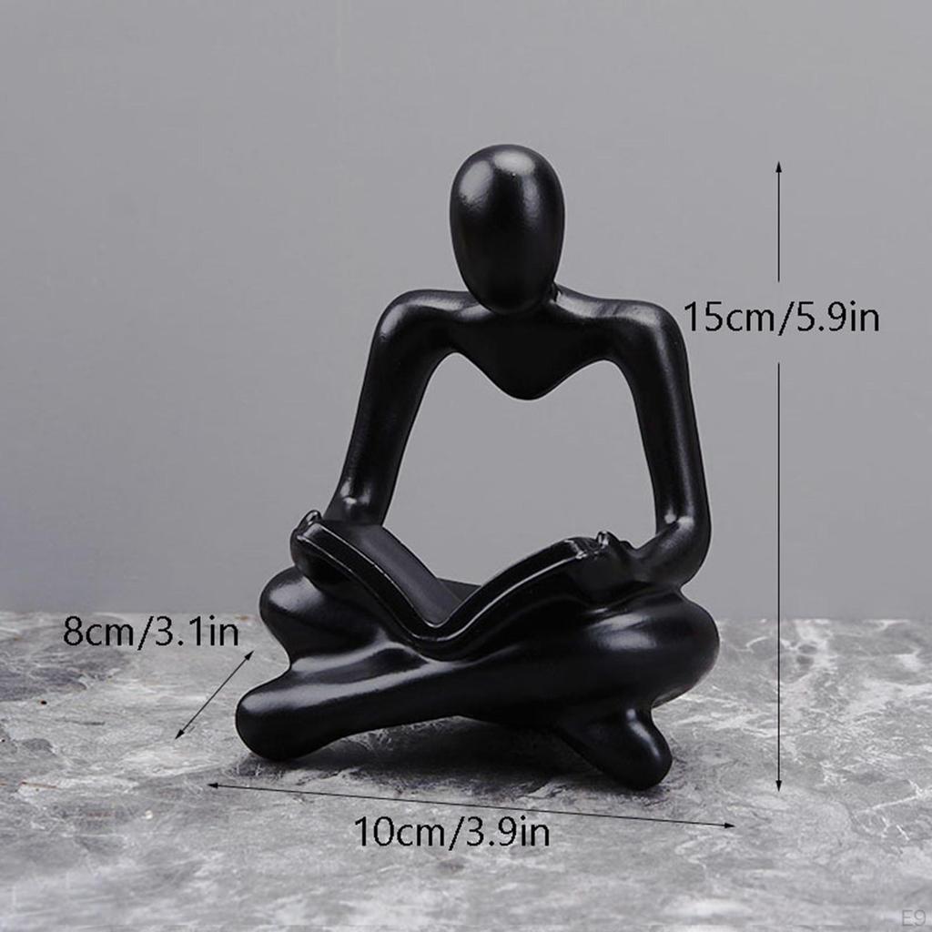 Statua Pensatore Astratto Scultura Figura Umana per Decorazioni Festa Regalo di Compleanno