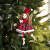Sitting Elf Doll Angel Pendant Cute Little Girl Christmas Tree Ornaments Hanging Decorations Kids Children Day Gift