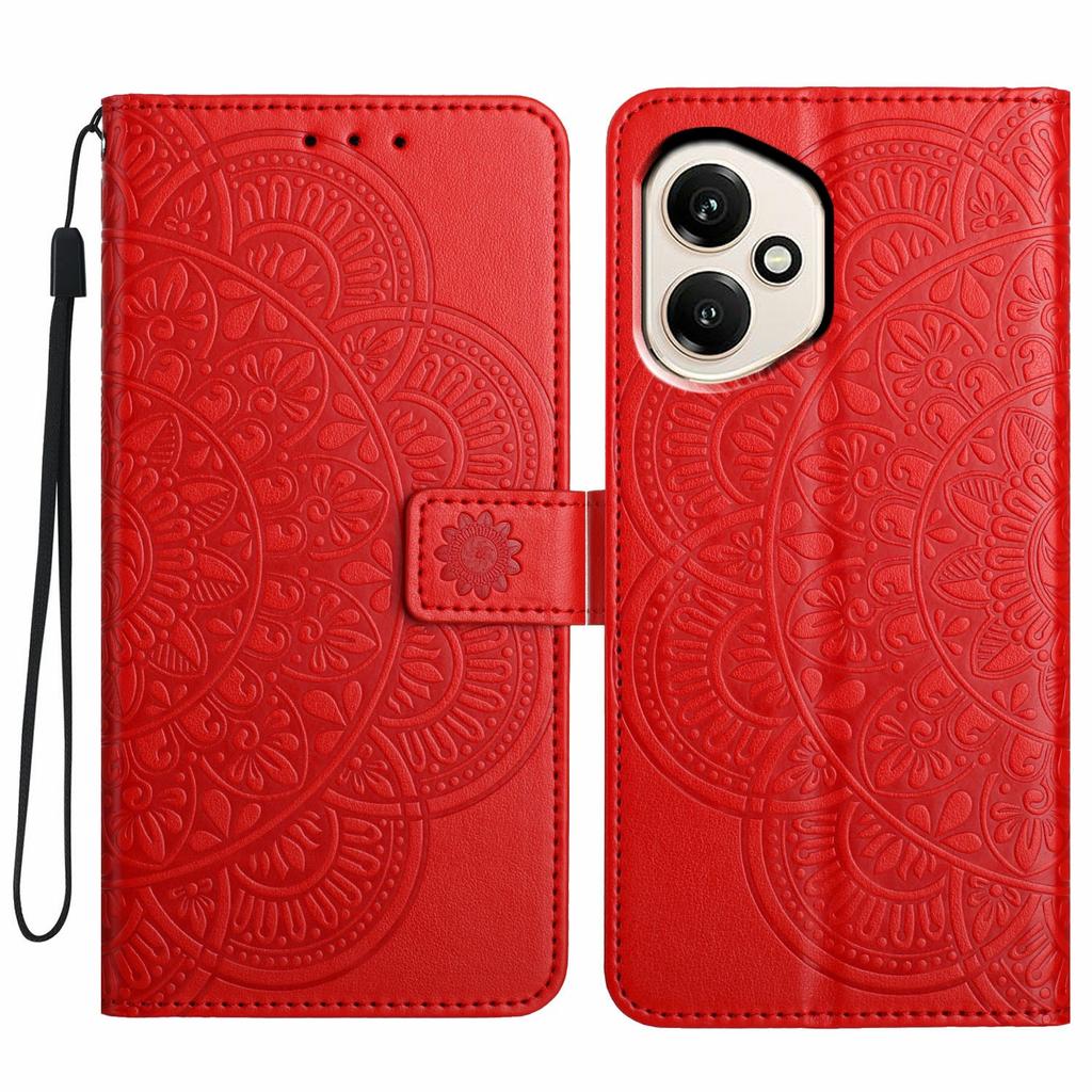 Dla Honor 400 5G (Światowy) Skórzane etui z przegródkami na karty Wzór mandali Pokrowiec na telefon Stojak