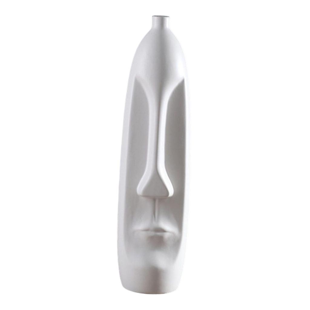 Elegant Human Face Flower Vase Modern Sculpture for Living Room Decor Style A