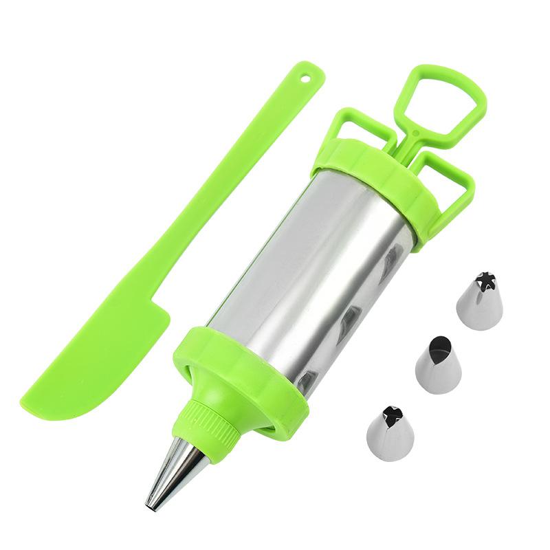 Stainless Steel Cookie Decorating Gun Sets Biscuit Press Maker Cream DIY Pastry Syringe Extruder Nozzles Kitchen Baking Tools