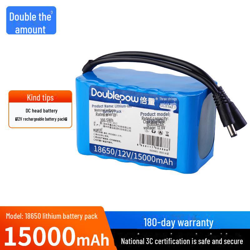 12V 18650 Rechargeable Lithium Battery Pack for Audio Instruments - High Capacity