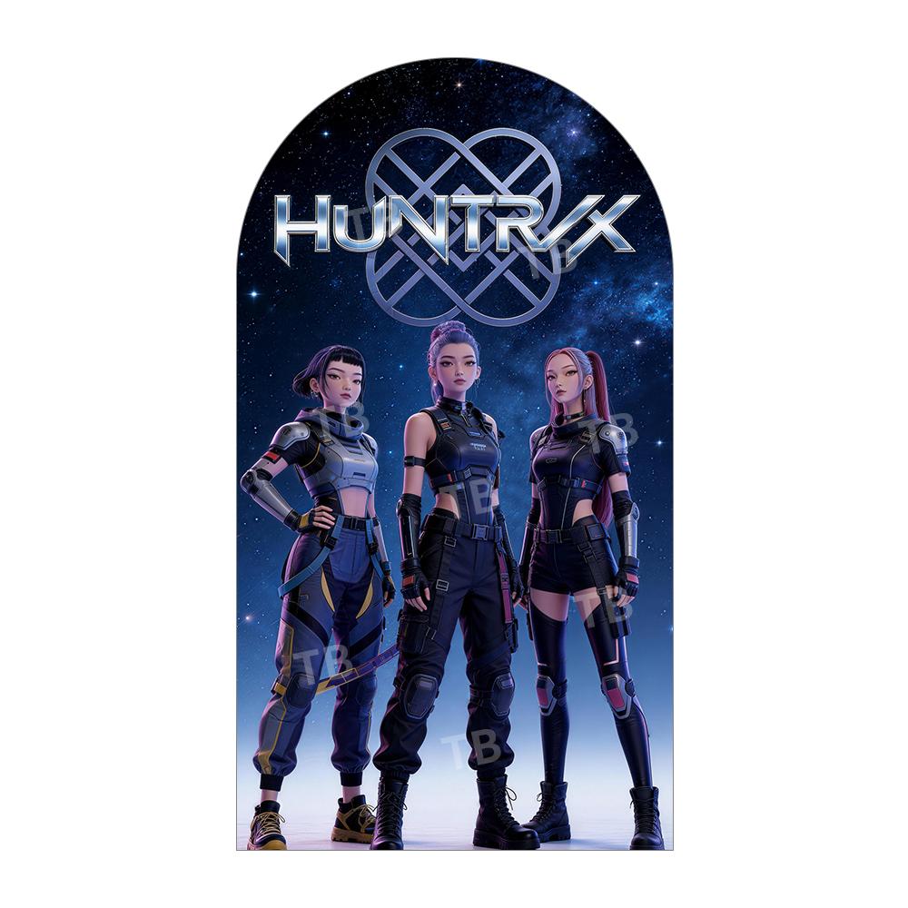 K-POP Demon Hunter Arch Backdrop Cover Girls Birthday Party Decoration Baby Shower Cool Stage Kids Photography Background Wall