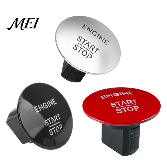 Start Button Replacement for Mercedes Engine Stop Switch Benz, Car Push Direct Plug-in Starter Switch, Button, Accessory Metal Panel Butto