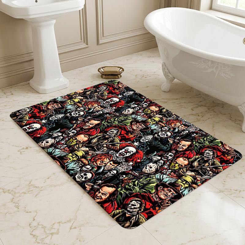 Horror Icons Living Room Nonslip Area Rug Soft Carpet For Bedroom Game Playroom Sofa Office Home Decor Doormat Christmas Gift C926253
