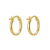 Fashion 925 Silver Plain Simple Round Hoop Earrings Jewelry 18K Gold Plated Sterling Silver  Hoop Earrings for Women