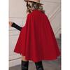 Mantello da Donna in Lana, Giacca a Mantello di Media Lunghezza Doppiopetto, Elegante Cappotto Lento Sottile di Alta Qualità, Capospalla Caldo da Donna
