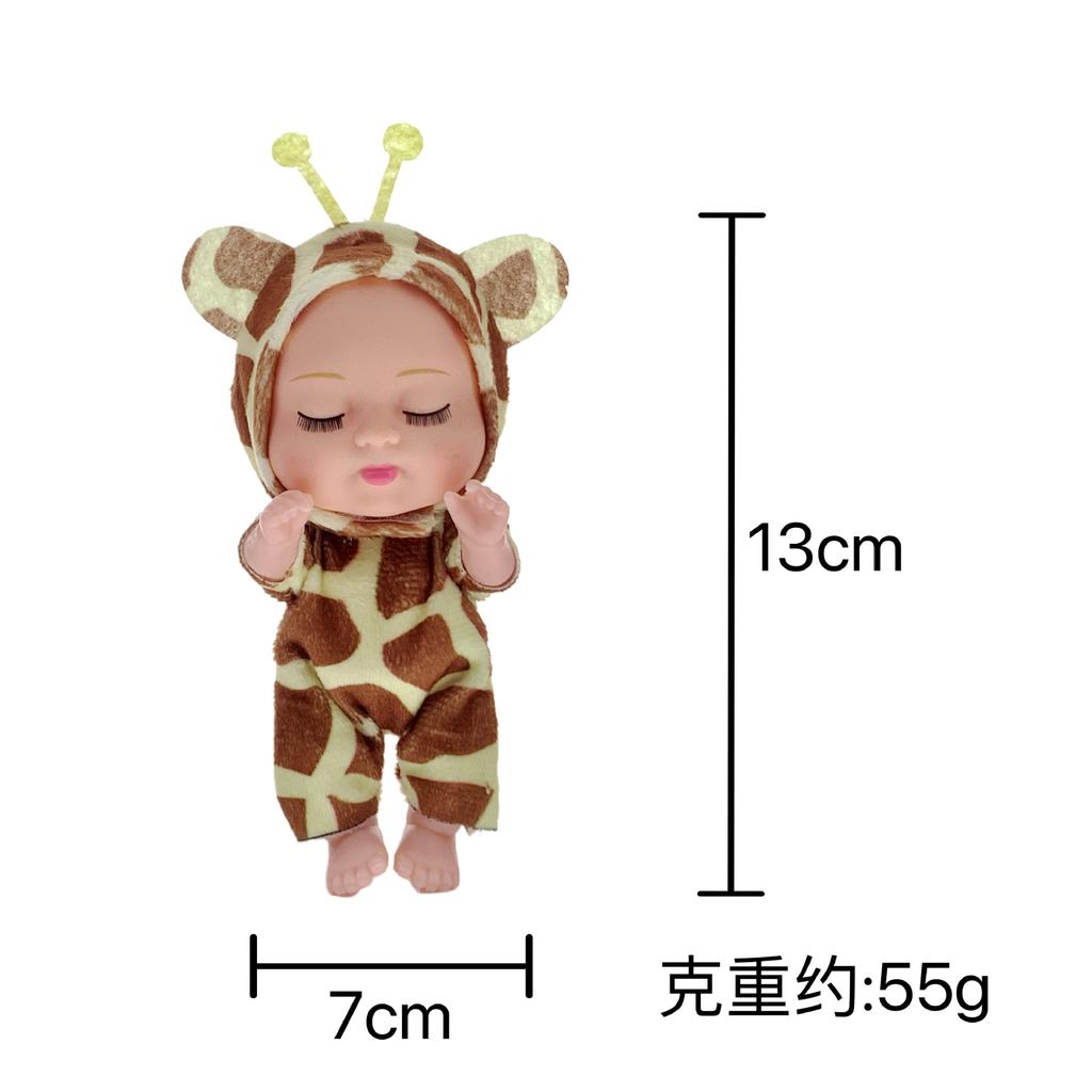 5 Inch 13CM Sleep Doll Simulation Baby Bjd Rebirth Doll Animal Clothing Sleeping Doll