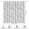 Modern Black White Floral Shower Curtain Bathroom Decor Customizable Size Waterproof Printing High Quality Home Decoration