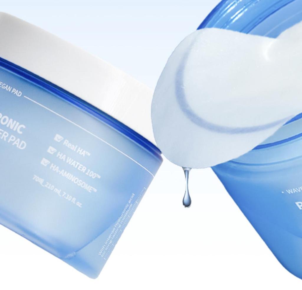 WELLAGE Real Hyaluronic Blue Toner Pad Hydrating Moisture 70 pads 210ml Korean Skincare K Beauty