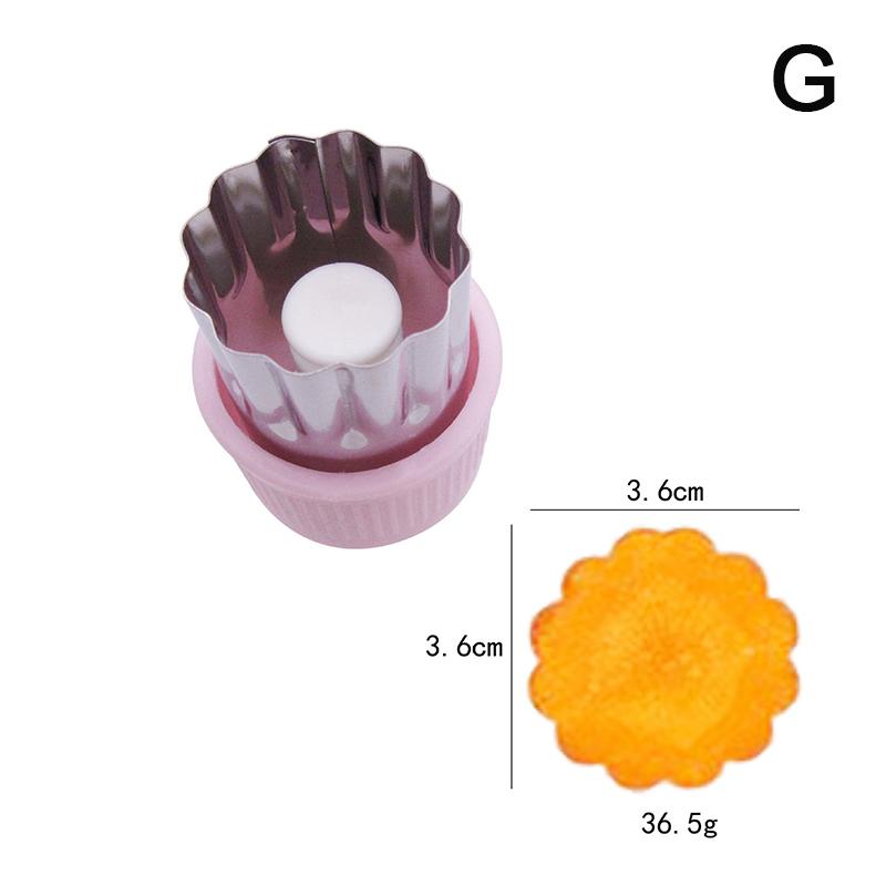 Stainless Steel Fruit Vegetable Press-Type Mini Cookie Shape Cutter Food Mold