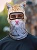 3D Cat Animal Ski Balaclava Ski Mask with Ears,Suitable for Music Festivals,Raves,Ski,Halloween or Party Outdoor