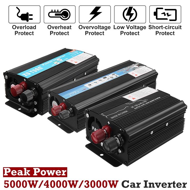 4000/5000W Peak Car Power Inverter Voltage Transformer Converter Car Inverter Solar Inversor DC12/24V To AC110V/220V