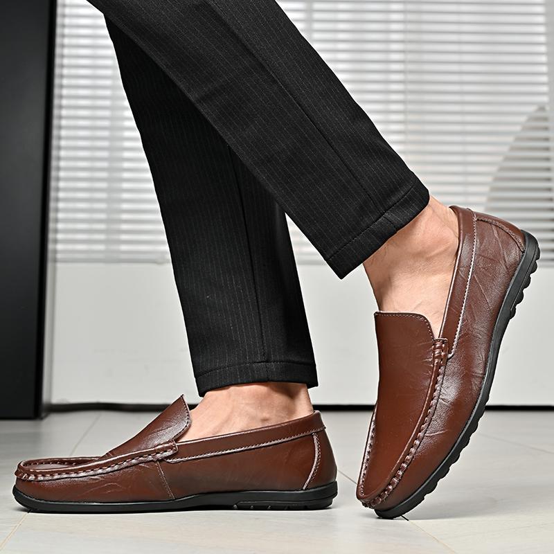 Men’s Moccasins Loafer Driving Shoes Flats Casual Slip On Plus Size Wide Head Shoes for Men