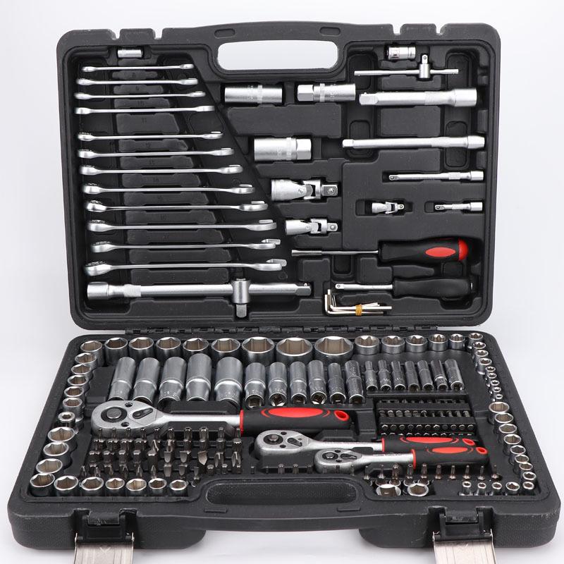 216-Piece Automotive Repair Ratchet Wrench and Socket Tool Kit