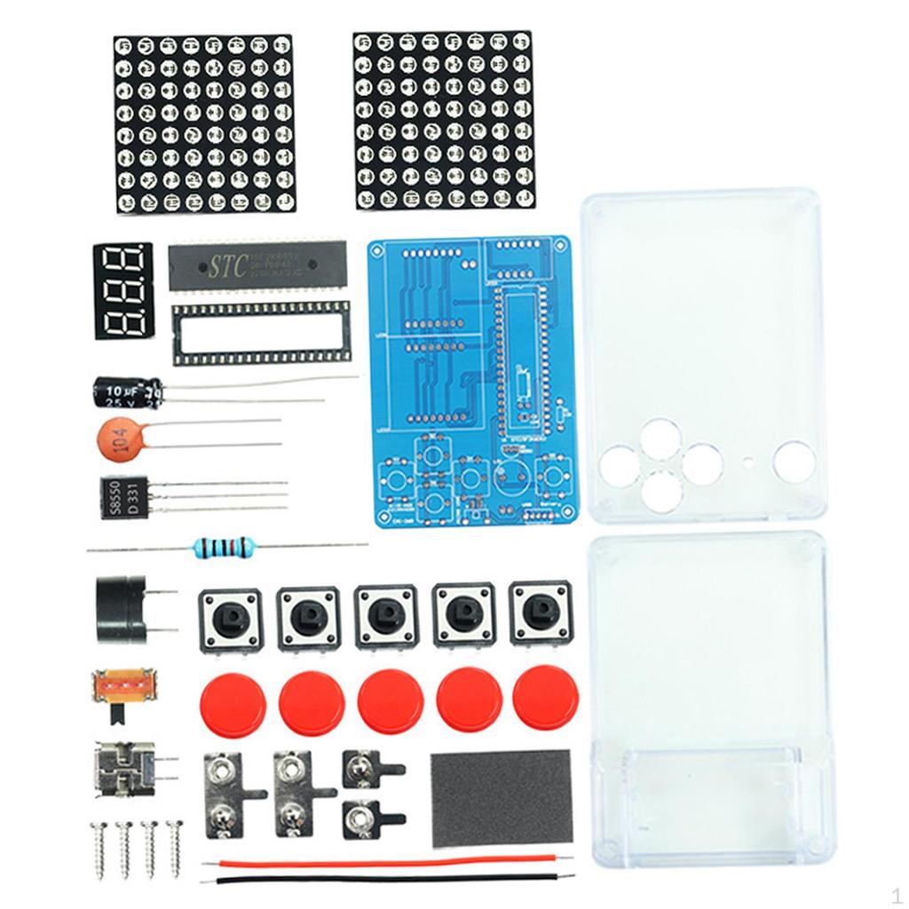 DIY herní pájecí sada Pixel pro děti, rodinu, přátele, školu, vysokou školu čtvercové zelené světlo