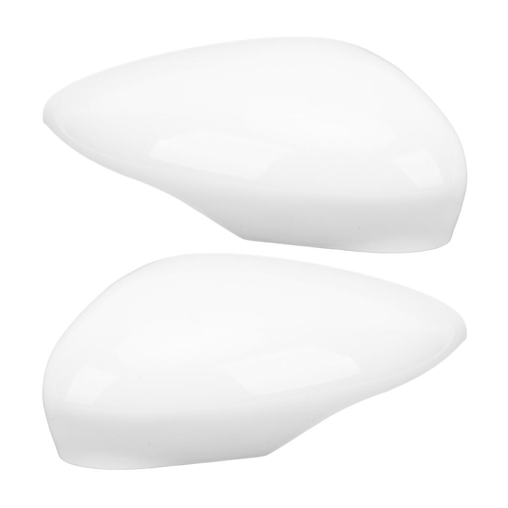 1 Paar Rückspiegelkappe 1594546 Weiß Außenspiegelabdeckung Kappe Ersatz für Ford Fiesta MK7 2008 bis 2017